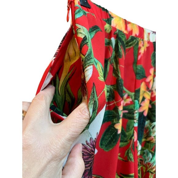 Show Me Your Mumu Eli Wide Leg Palazzo Pants Red Floral Print Small S - Picture 5 of 8